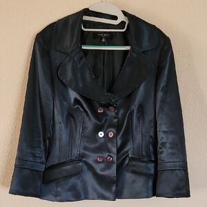 Nine West Black Satin Blazer
